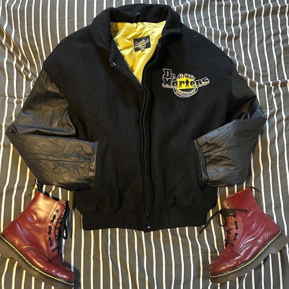❌SOLD❌Dr martens vintage wool and leather warm jacket coat size medium - Picture 3 of 8